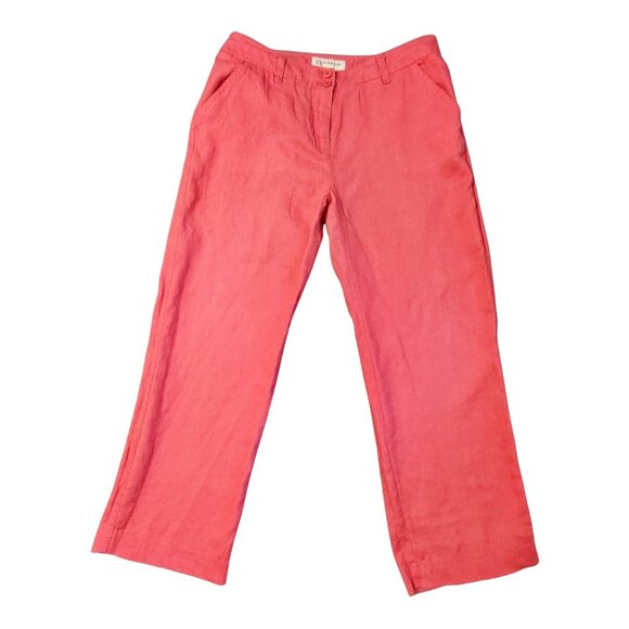Jones New York Sport Dress Pants Size 6 Coral Pink Straight Leg Casual Mid Rise - Picture 1 of 13